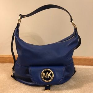 Michael Kors Cobalt Blue Fulton Shoulder Handbag